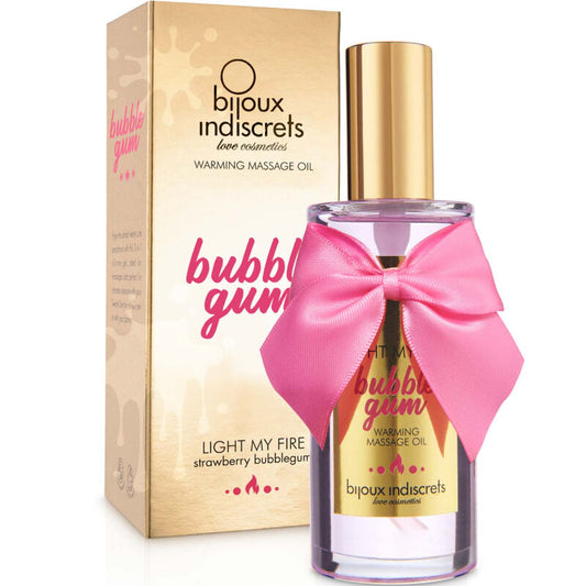 Bijoux Indiscrets Light My Fire aceite masaje efecto calor sabor chicle 100 ml