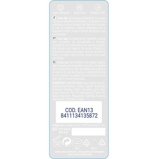 Control Mediterranean Sea 2 en 1 massage & pleasure 200 ml