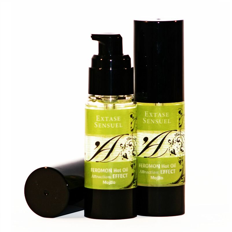 Extase Sensual aceite masaje efecto calor con feromonas mojito 30 ml