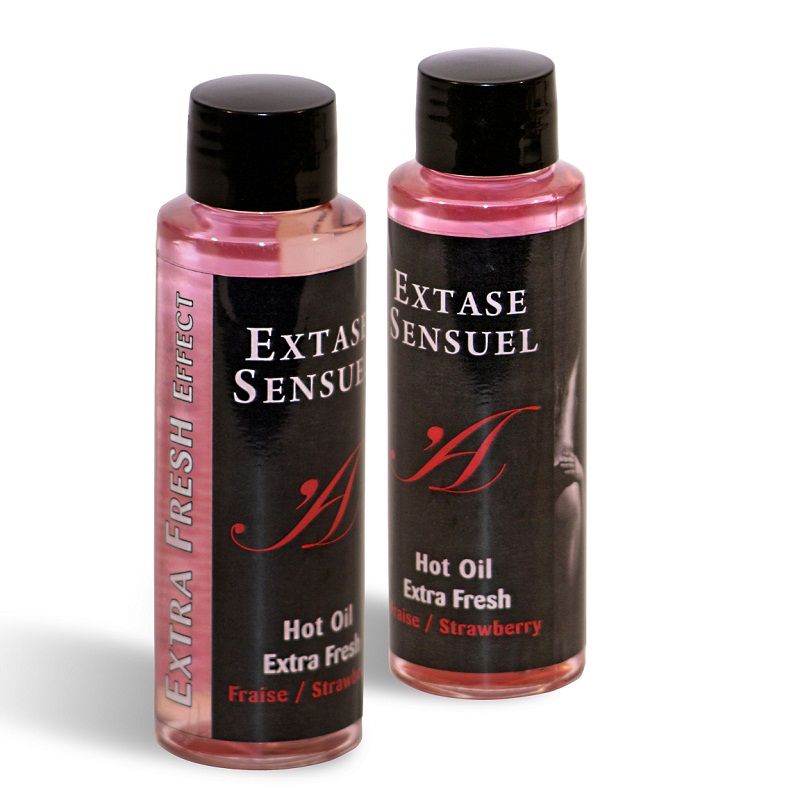 Extase Sensual aceite masaje efecto extra fresh fresa 100 ml