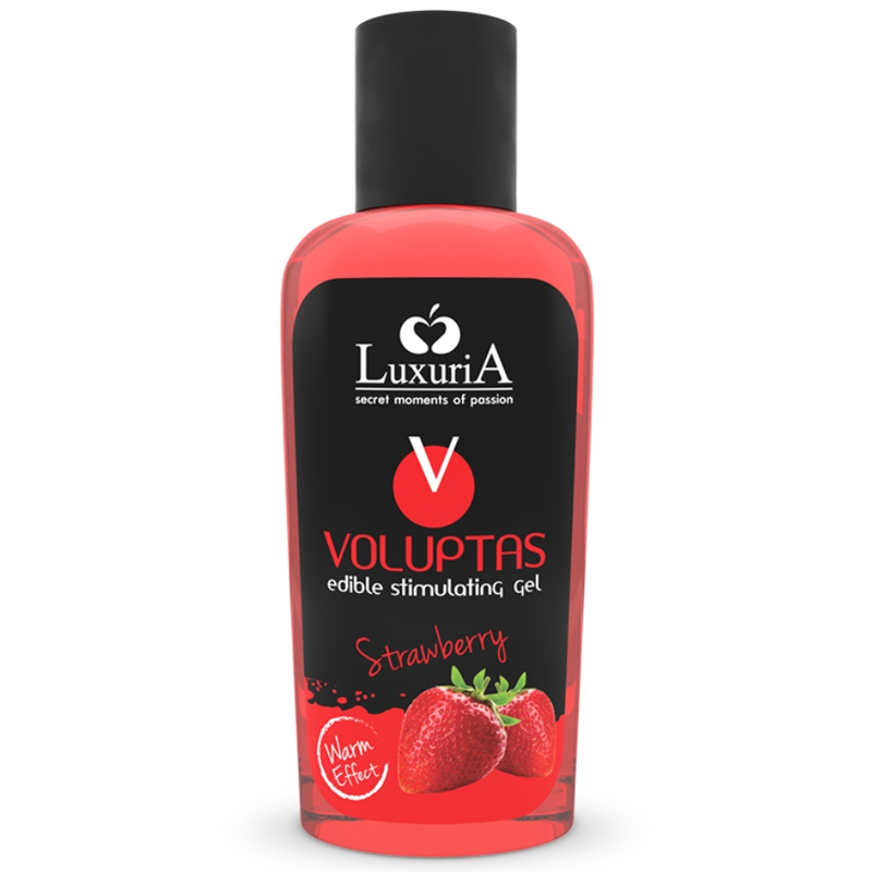 Intimateline Luxuria Voluptas gel masaje comestible efecto calor fresa 100 ml
