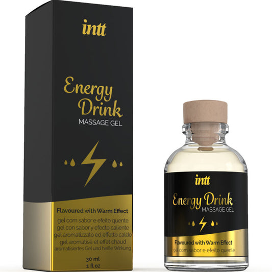 INTT massage & oral sex gel de masaje con sabor a bebida energetíca y efecto calor 30 ml
