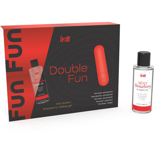 Intt Releases double fun kit con bala vibradora y gel de masaje fresa