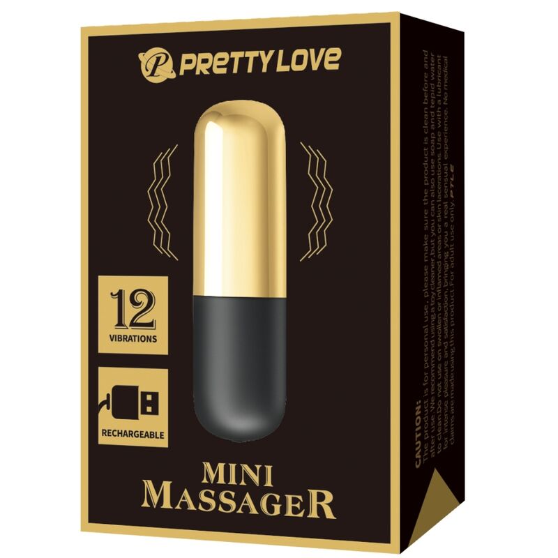 Pretty Love bala vibrador recargable dorado