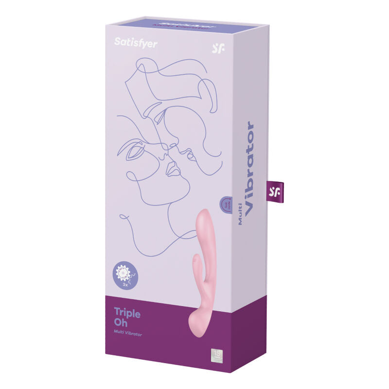 Satisfyer Triple Oh vibrador híbrido rosa