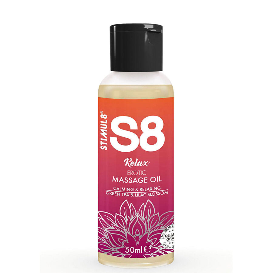 Stimul8 S8 Relax aceite de masaje erótico té verde 50 ml