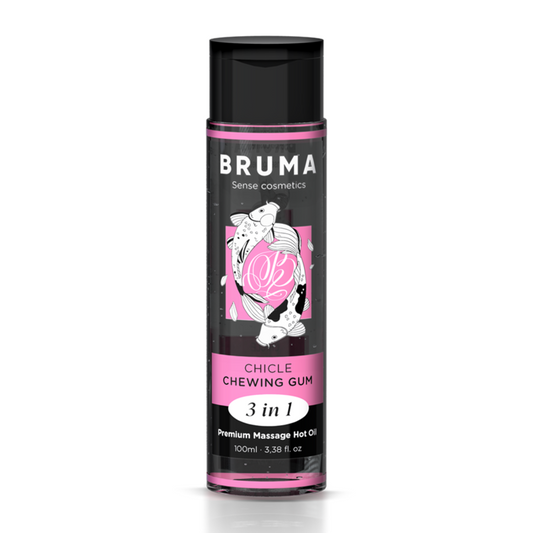 Bruma aceite de masaje premium efecto calor sabor chicle 3 en 1 100 ml