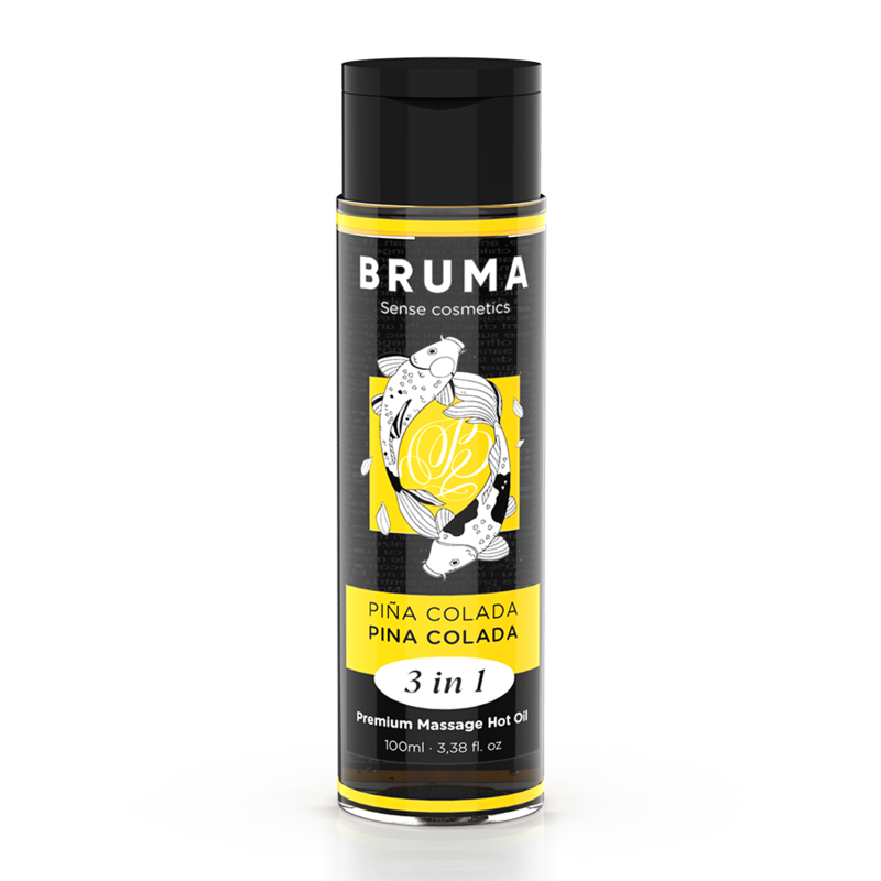 Bruma aceite de masaje premium efecto calor sabor piña colada 3 en 1 100 ml