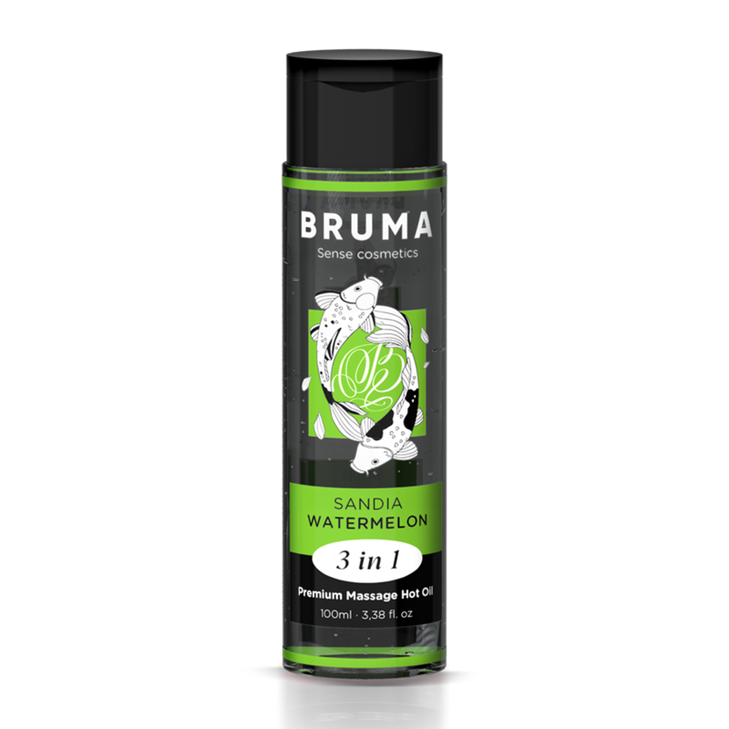 Bruma aceite de masaje premium efecto calor sabor sandía 3 en 1 100 ml