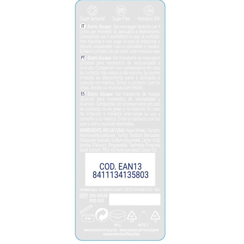 Control 2 en 1 massage & pleasure exotic 200 ml