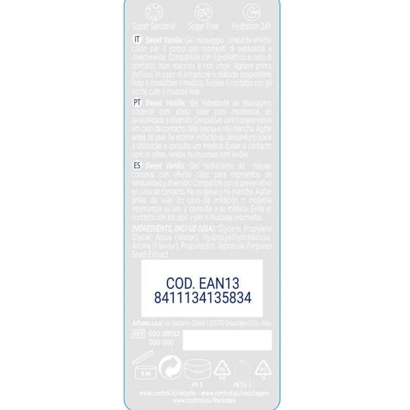 Control 2 en 1 massage & pleasure Madagascar Sweetness 200 ml