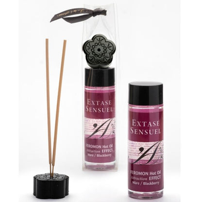Extase Sensual aceite masaje efecto calor con feromonas mora 100 ml
