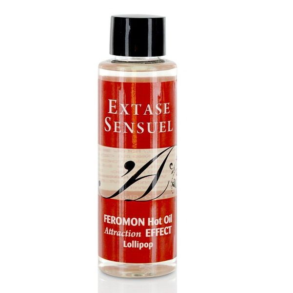 Extase Sensual aceite masaje efecto calor con feromonas pirulet 100 ml
