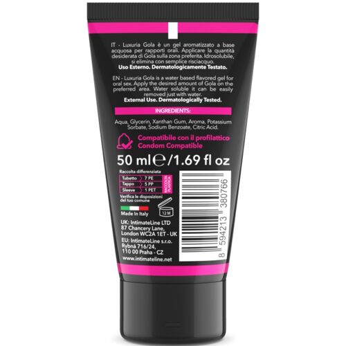 Intimateline luxuria gola gel oral cereza 50 ml