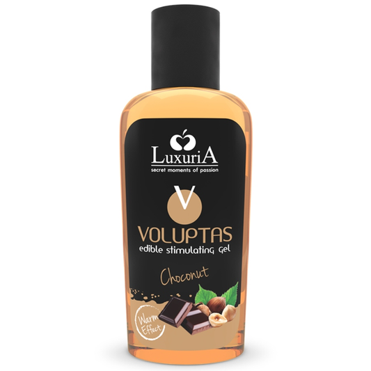 Intimateline Luxuria Voluptas gel masaje comestible efecto calor choconut 100 ml