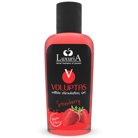 Intimateline Luxuria Voluptas gel masaje comestible efecto calor fresa 100 ml