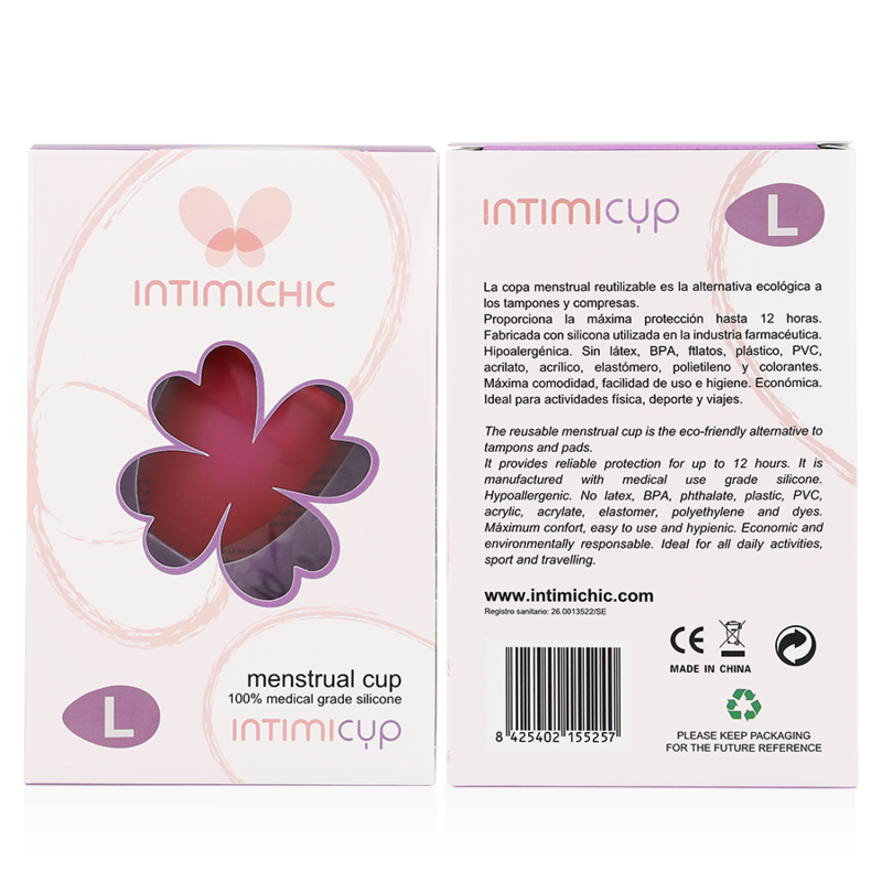 Intimichic copa menstrual silicona medica talla L