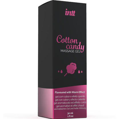 INTT massage & oral sex gel de masaje con sabor a algodón de azucar y efecto calor 30 ml