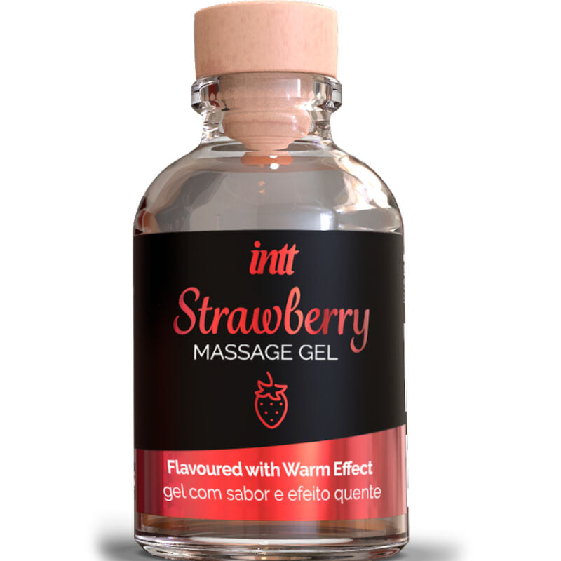 INTT massage & oral sex gel de masaje sabor a fresa efecto calor 30 ml