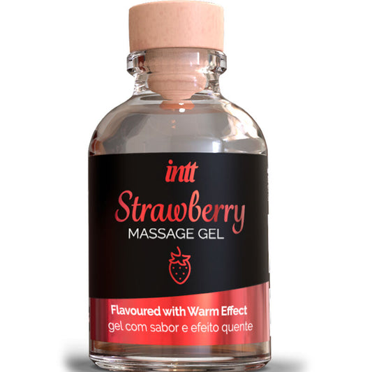 INTT massage & oral sex gel de masaje sabor a fresa efecto calor 30 ml