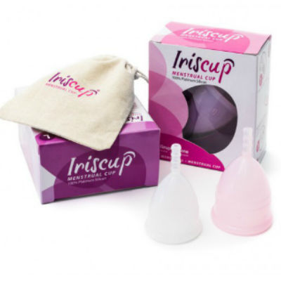 IrisCup copa mestrual rosa pequeña + bolsa esterilizadora gratis