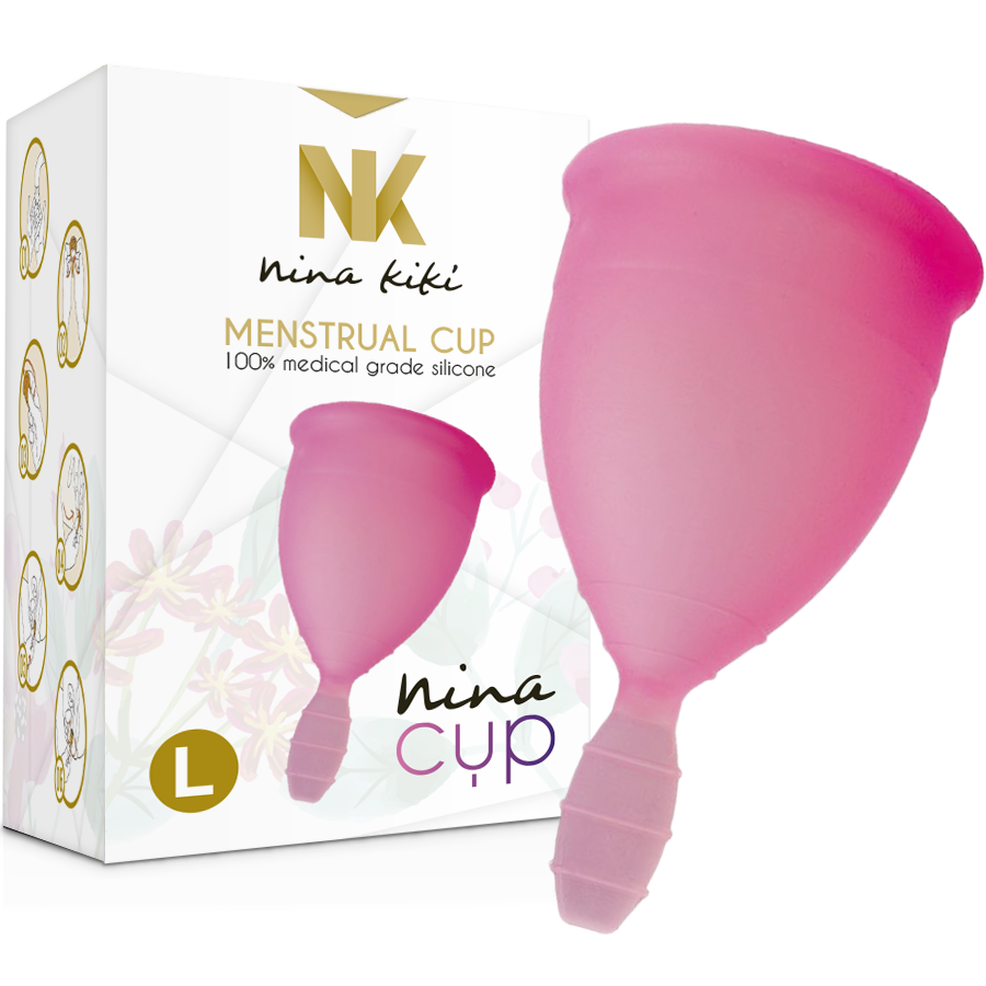 Nina Kikí copa menstrual rosa talla L