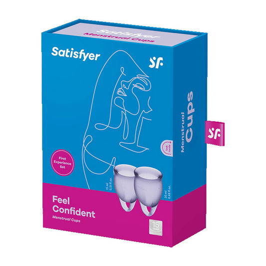 Satisfyer Feel Confident Kit copa menstrual lila 15 + 20 ml