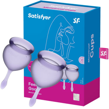 Satisfyer Feel Good Kit copa menstrual azul intenso 15 + 20 ml