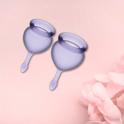 Satisfyer Feel Good Kit copa menstrual lila 15 + 20 ml