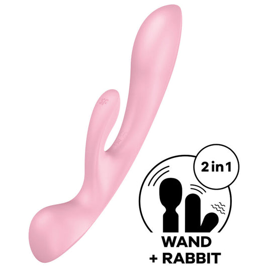 Satisfyer Triple Oh vibrador híbrido rosa
