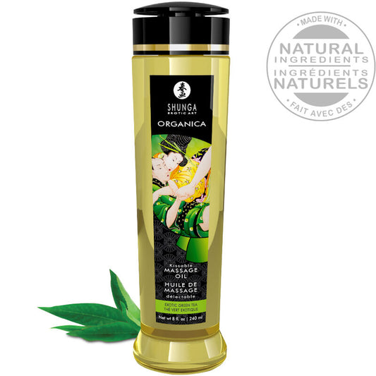 Shunga aceite de masaje orgánico te verde 240 ml