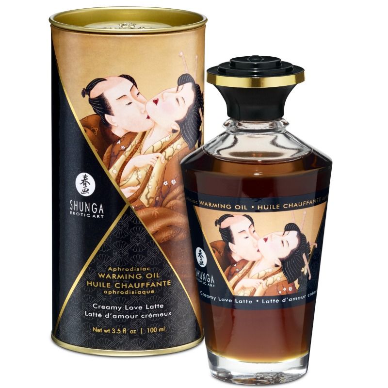 Shunga aceite masaje efecto calor sabor café 100 ml