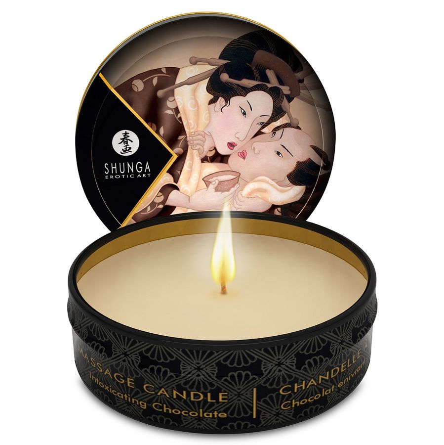 Shunga mini caress by candelight vela masaje chocolate 30 ml