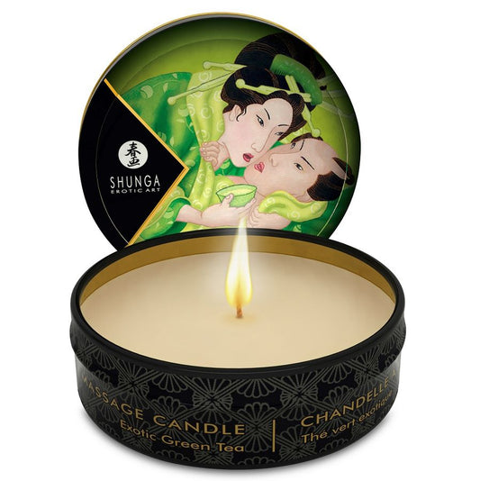 Shunga mini caress by candelight vela masaje té verde 30 ml