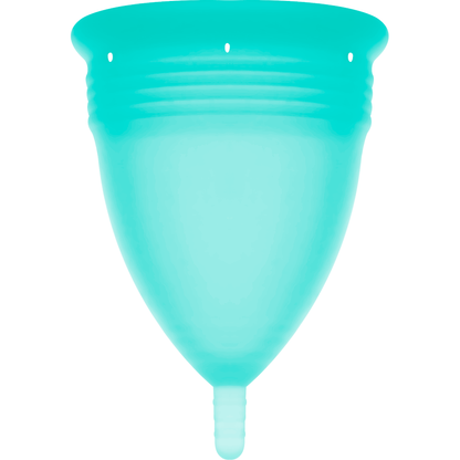 Stercup copa menstrual FDA silicona aquamarina talla L