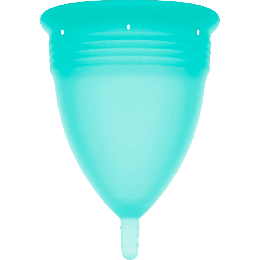 Stercup copa menstrual FDA silicona aquamarina talla S