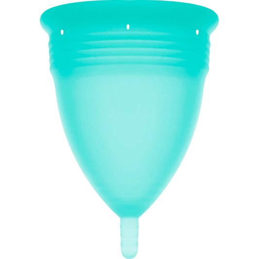 Stercup copa menstrual FDA silicona aquamarina talla S