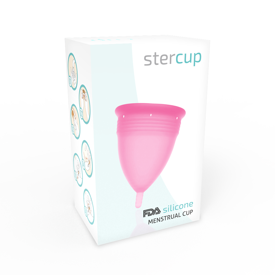 Stercup copa menstrual FDA silicona rosa talla S
