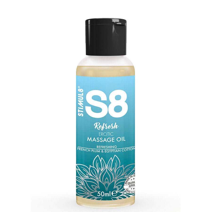 Stimul8 S8 Refresh aceite de masaje erótico algodón 50 ml