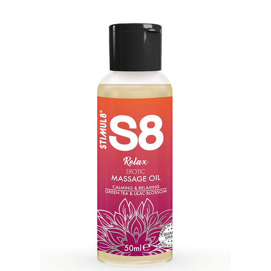 Stimul8 S8 Relax aceite de masaje erótico té verde 50 ml