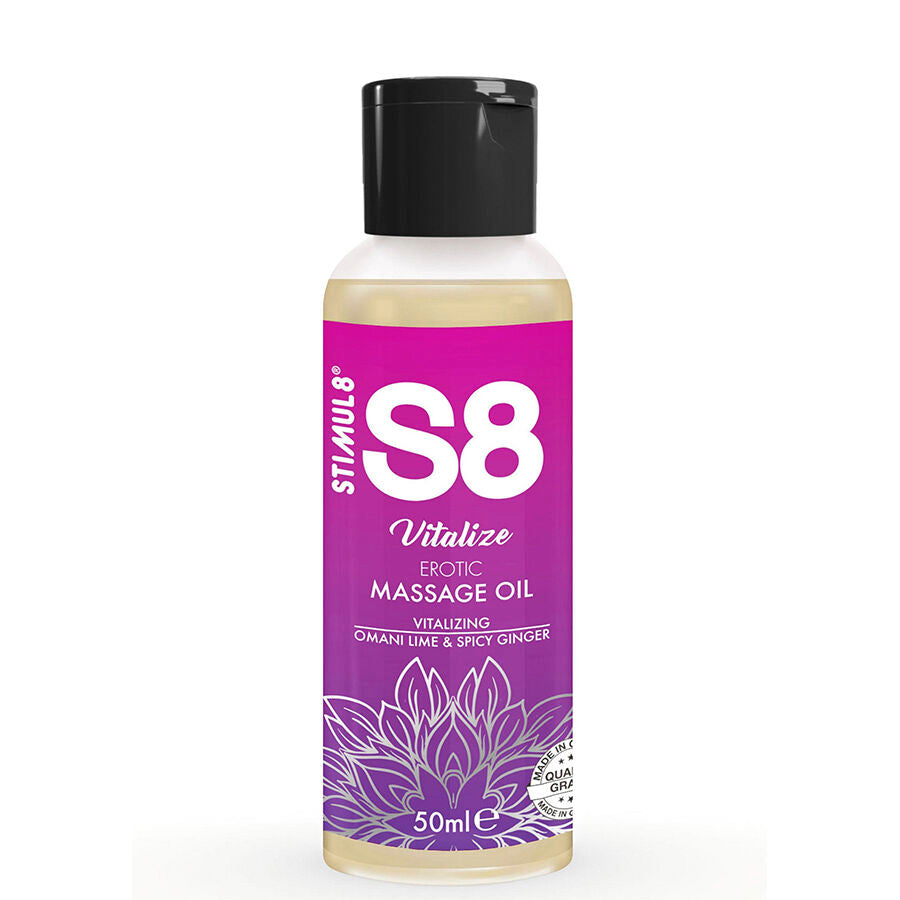 Stimul8 S8 Vitalize aceite de masaje erótico lima 50 ml