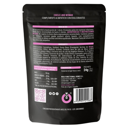 Wug Libid woman – chicle para potenciar la vitalidad femenina